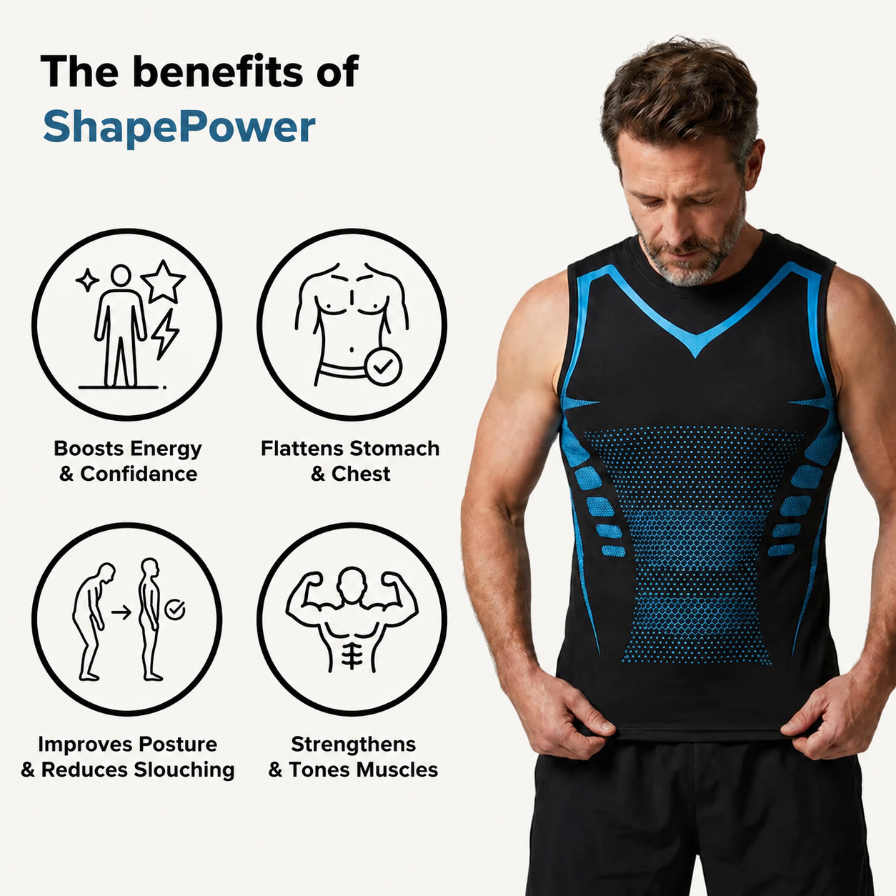 ShapePower™ — No more sucking in your stomach. It stays flat on its own.